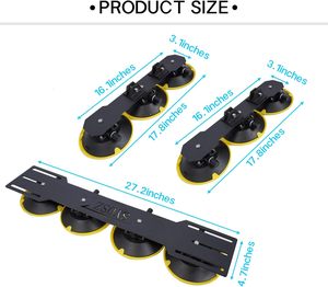 <span class=keywords><strong>Portaequipajes</strong></span> de Techo con Succión Trasera para Autos Deportivos, Sedanes y Hatchbacks sin Rieles: Tesla 3/Y, Honda Accord/Civic, <span class=keywords><strong>Audi</strong></span> A1-A8, Porsche 911 - Product Image 4
