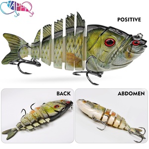 NOUVEAU <span class=keywords><strong>Leurre</strong></span> Artificiel Multi-<span class=keywords><strong>articulé</strong></span> 7 Couleurs 10,8 cm 32g 7 Sections pour Pêche en Eau Salée, Plastique 108mm 32g pour Achigan et Black Bass avec Hameçons - Product Image 2