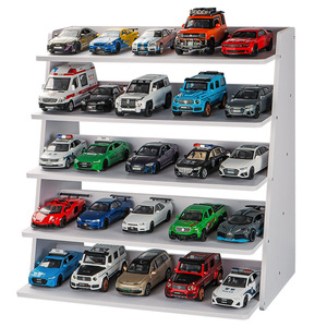 Présentoir multi-niveaux assemblé en PVC pour modèles de voitures en alliage, scène de stockage de <span class=keywords><strong>garage</strong></span>, jouets en plastique durable - Product Image 5