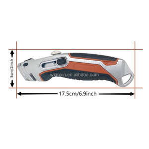 Cuchillo <span class=keywords><strong>de</strong></span> utilidad <span class=keywords><strong>de</strong></span> alta resistencia, hoja <span class=keywords><strong>de</strong></span> cambio rápido y rebote automático con cuchillas <span class=keywords><strong>de</strong></span> almacenamiento, cuchillo <span class=keywords><strong>de</strong></span> techo <span class=keywords><strong>retráctil</strong></span>, cortador <span class=keywords><strong>de</strong></span> corte <span class=keywords><strong>de</strong></span> cartón - Product Image 4