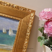 Tableaux de paysages européens et fleurs, peintures à l'huile vintage, art mural pour chambre, articles de décoration intérieure en bois, toile de luxe à suspendre, mariage