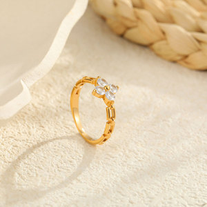 Bague Montre en Acier Inoxydable 316L Plaqué Or 14k 18k Anti-ternissement avec Zircon Tendance pour Femme - Product Image 3