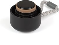 Bouteille d'eau en acier inoxydable noir isolée sous vide à double paroi de 500ml avec corde