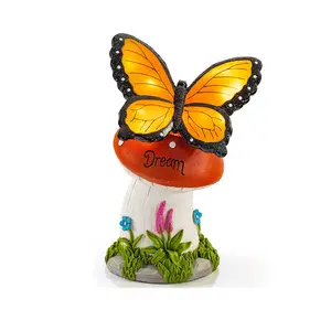 Hars Home Butterfly Droompaddestoel Led Outdoor Decor Tuinverlichting Op Zonne-Energie