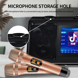 <span class=keywords><strong>Lecteur</strong></span> <span class=keywords><strong>CD</strong></span> <span class=keywords><strong>DJ</strong></span> à télécommande WiFi <span class=keywords><strong>avec</strong></span> 2 microphones sans fil Système multifonction pour les soirées karaoké à domicile - Product Image 4