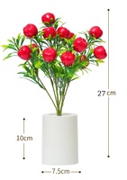 Lampe de table en plastique IP65 blanc chaud en forme de fruits (pomme, pêche, orange) pour la maison, les fêtes, les cadeaux pour enfants et la décoration de fête