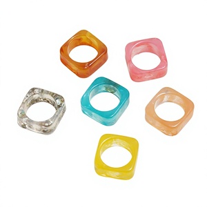 Premium Quality Heart Shape <b>Resin</b> Cocktail <b>Rings</b> In Multiple Colors Best Unisex Cute Fashion Designs Jewelry Daily Wear - Product Image 6