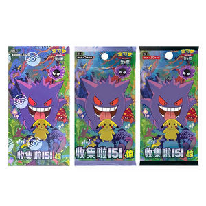 Jeu <span class=keywords><strong>de</strong></span> cartes Pokémon édition chinoise 151, jeu <span class=keywords><strong>de</strong></span> cartes à échanger et pack <span class=keywords><strong>de</strong></span> suppléments <span class=keywords><strong>de</strong></span> cartes Wanzhi à conception libre, pack d'extension Crimson et Violet - Product Image 1