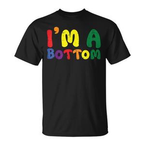 Camiseta I'm A Bottom Rainbow Pride para mujer, ropa de apoyo LGBTQ - Product Image 1
