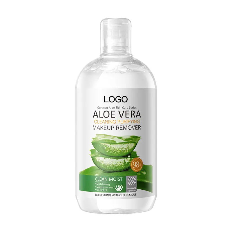 Customized Private Label 490ml Aloe Vera Skin Friendly Makeup Remover