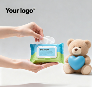 OEM/ODM Lingettes pour bébé à l'eau pure Ingrédients naturels Lingettes <span class=keywords><strong>Aqua</strong></span> douces au toucher pour bébé - Product Image 5