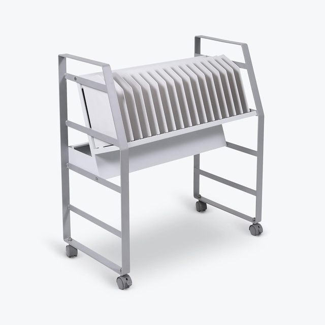 Reynol Factory Direct Sale 16 Device Office Open Charging Station Mobile Cart for Tablet Laptop Chromebook Steel Alloy 23 Lbs