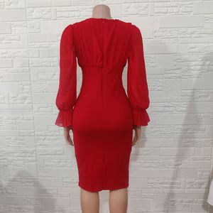 <span class=keywords><strong>Vestido</strong></span> de Manga Larga <span class=keywords><strong>para</strong></span> Primavera y Otoño, Vestidos Africanos <span class=keywords><strong>para</strong></span> Mujer, <span class=keywords><strong>Vestido</strong></span> Sexy con Cuello en V, <span class=keywords><strong>Vestido</strong></span> Ajustado Transparente <span class=keywords><strong>para</strong></span> Oficina, Ropa Africana <span class=keywords><strong>para</strong></span> Fiesta - Product Image 6