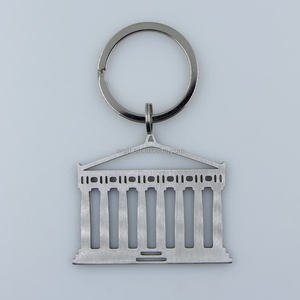 LLavero de acero inoxidable con corte láser personalizado, Temple atheniano, recuerdo de acróleo de Athens - Product Image 4