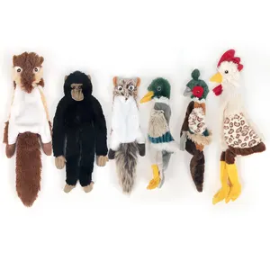 Pawise - Brinquedo para mastigar animais de estimação, série de animais de pelúcia para cães pequenos, médios e grandes, brinquedo de pelúcia para mastigar