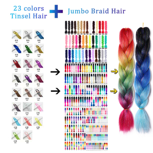 Extensions <span class=keywords><strong>de</strong></span> cheveux tressées Jumbo <span class=keywords><strong>de</strong></span> 24 pouces avec mèches dorées brillantes et paillettes, accessoires pour <span class=keywords><strong>coiffure</strong></span> féminine - Product Image 5