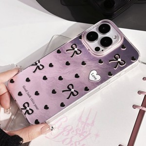 Funda <span class=keywords><strong>para</strong></span> Teléfono con Lazo Negro y Diseño de Chica Dulce con Láser, Color Rosa, <span class=keywords><strong>para</strong></span> <span class=keywords><strong>iPhone</strong></span> 16 15 14 13 12 11 Pro Max, Carcasa Protectora con Dibujos Animados - Product Image 3
