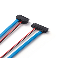 Lingable 30CM série ATA 22Pin à 13Pin convertisseur cordon 7 + 15 femelle à 7 + 6 mâle SATA câble adaptateur Slimline connecteur mâle