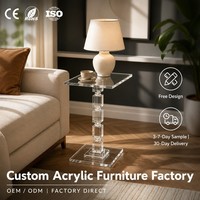 Table basse contemporaine en acrylique plastique sur mesure pour salon, à placer près du canapé, fabricant de meubles pour la maison