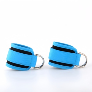 Tùy Chỉnh Màu Hồng Nylon Cáp Mắt Cá Chân Dây Đeo Có Thể Điều Chỉnh Thể Thao Biểu Tượng Tập Thể Dục Máy Cụ Thể Neoprene Dây Đeo Tập Thể Dục Ban Nhạc - Product Image 2