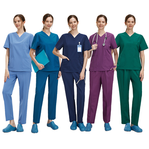 Tenues médicales de haute qualité pour hôpitaux, uniformes de médecin, ensembles infirmiers unisexes, matière Spandex, grandes tailles, vente en gros - Product Image 5