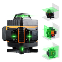 Machine de nivellement laser automatique, niveau laser 4D 16 lignes, lumière verte, 360