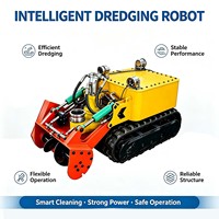 Robot de dragage de canaux de drainage autopropulsé en acier inoxydable 316, haute capacité, télécommande sans fil pour talus