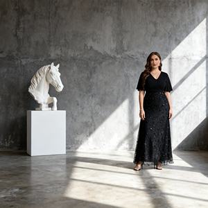 Abaya de Lujo con Lentejuelas Bordadas en Poliéster, Personalizada para Mujeres Musulmanas, Proveedor Mayorista, Vestido Elegante para Fiestas - Product Image 1