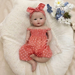 Poupées Reborn en silicone souple, corps entier, jouet réaliste, 18 pouces, imperméable, poupée fille réaliste avec accessoires - Product Image 1