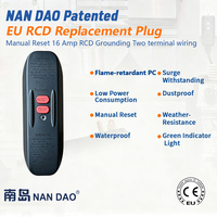 Disjoncteur différentiel PRCD industriel NANDAO 16A 250V certifié CE, prise UE, matériau ignifuge