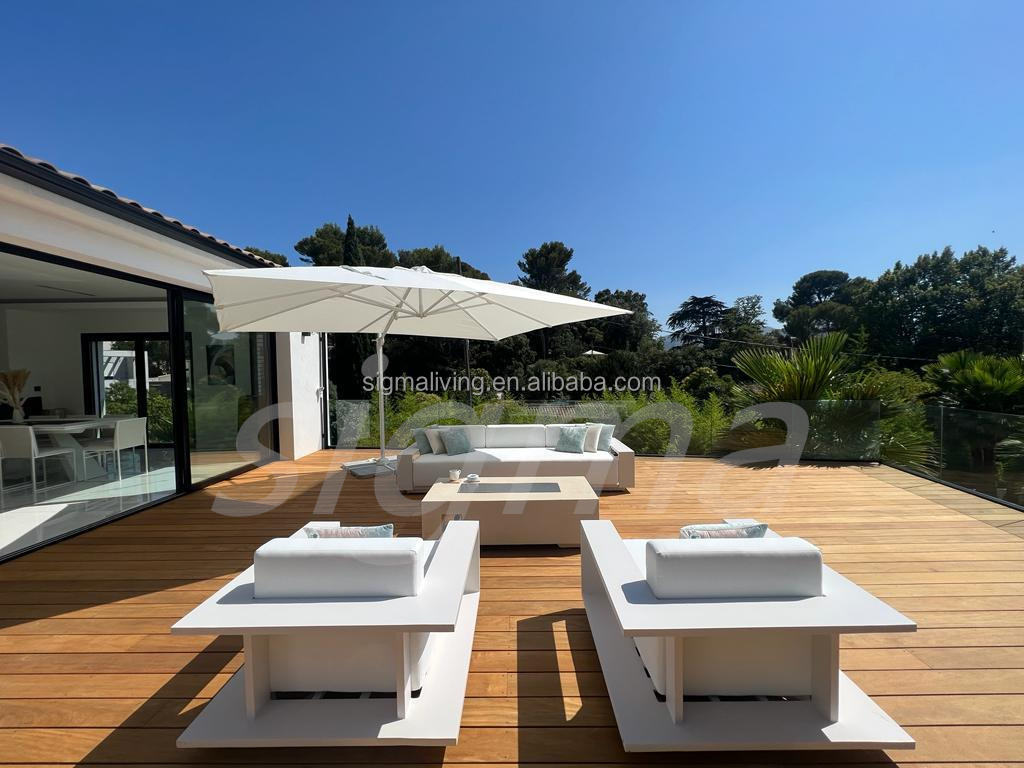 Factory New Design Patio Outdoor Furniture sofa set Large Aluminum Outdoor Garden Sofa