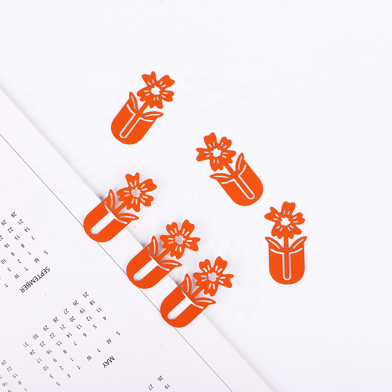 Manufacture Custom Orange Bookmark Cute Stainless