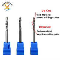Fraise de compression à une dent Warrior's Bit en carbure de haute précision, diamètre de queue 4 mm (1/8 pouce), OEM/ODM pour fraisage CNC