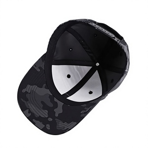 Gorras de Béisbol de Camuflaje Negras de 6 Paneles con Parche de Goma de PVC Personalizado de Malla para Hombre, al por Mayor, de Alta Calidad - Product Image 5