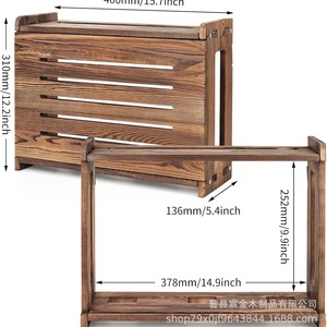 Wooden <b>Router</b> Storage <b>Box</b> Wall Mounted No Drill Bracket For Modem Tv Set Top <b>Box</b> Wireless Devices - Product Image 4