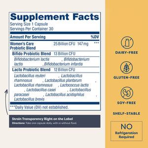 Cápsulas Probióticas para Mujeres, Apoyan el Equilibrio del pH para la Salud Vaginal, Urinaria, Digestiva e Inmunológica de la Mujer, Sin Lácteos ni Soya, 50 Cápsulas - Product Image 5