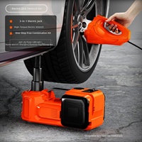 Kit de cric électrique pour voiture 12V 5 tonnes, cric hydraulique électrique avec clé à chocs, pompe de gonflage des pneus, ensemble d'outils de réparation d'urgence pour voiture