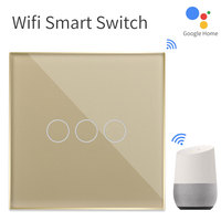 Bingoelec vente en gros CE 1/2/3/4 Gang maison intelligente miroir cristal panneau de verre Tuya Wifi Alexa mur tactile lumière interrupteur intelligent