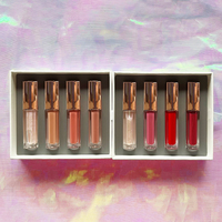 Lot de 4 rouges à lèvres liquides mats - 30g, longue tenue, imperméables, formule minérale pour usage quotidien
