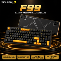 Clavier de jeu mécanique F99 avec interrupteur optique, rétroéclairage RGB, 97 touches, filaire USB, faible latence, pour bureau, ordinateur de bureau, joueur