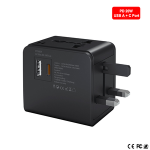 Produit phare <span class=keywords><strong>Amazon</strong></span> <span class=keywords><strong>Adaptateur</strong></span> de voyage USB 20w Pd <span class=keywords><strong>Adaptateur</strong></span> de voyage mural Multi Plug <span class=keywords><strong>Adaptateur</strong></span> de voyage universel - Product Image 5