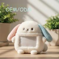 Porte-clés personnalisé OEM ODM en peluche en forme de chat, porte-cartes photo, support portable pour badge d'identification de dessin animé