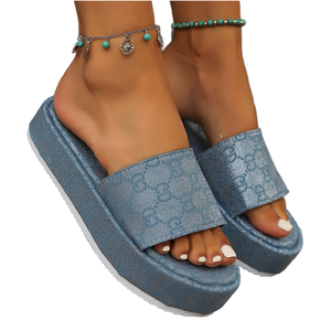 <span class=keywords><strong>Sandalias</strong></span> de Plataforma Cómodas para Mujer, Nuevas Chanclas con Plantilla y Punta Abierta, Soporte de Arco de PU, Colección de Verano, Venta al por Mayor - Product Image 6