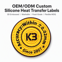 Étiquette de vêtement en silicone personnalisée pour transfert thermique frontal - Lavable