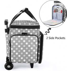 Échantillon gratuit de sac à roulettes rigide, 20 pouces de long x 11 pouces de large x 14 pouces de haut, pour la plupart des machines à coudre à bras libre, sac à roulettes pour machine à coudre - Product Image 3