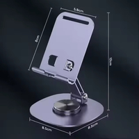 Support de téléphone rotatif en alliage d'aluminium de haute qualité, étanche, pliable et réglable pour tableau de bord et bureau – Vente chaude