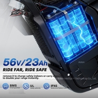 Valtinsu Nouvelle Moto Tout-Terrain Électrique 63V4500W Longue Portée avec Moteur Brushless 4500W E-Pit Bike