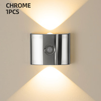 Lampe murale LED sans fil à détecteur de mouvement, rechargeable, à aspiration magnétique, pour intérieur, 3 couleurs de lumière, en ABS, fonctionnant sur piles