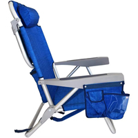 Offres Spéciales cadre en aluminium sac à dos cinq positions réglable voyage pique-nique conception mer chaises pliant en plein air Camping chaise de plage