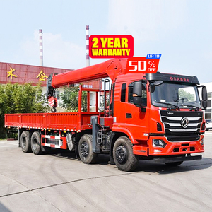 8ton 10ton 12ton thủy lực dongfeng dfac hàng hóa phẳng xe tải gắn cẩu xe Tải Cần Cẩu để bán - Product Image 4
